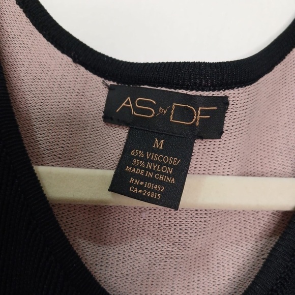 AS by DF Bound Zipper Front Dress, Black w/ Gold Zipper, Size Medium #16 - Picture 4 of 7